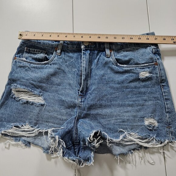 BLANKNYC Womens Short 32 Blue The Barrow High Rise Vintage Look Distressed Beach - Picture 4 of 15